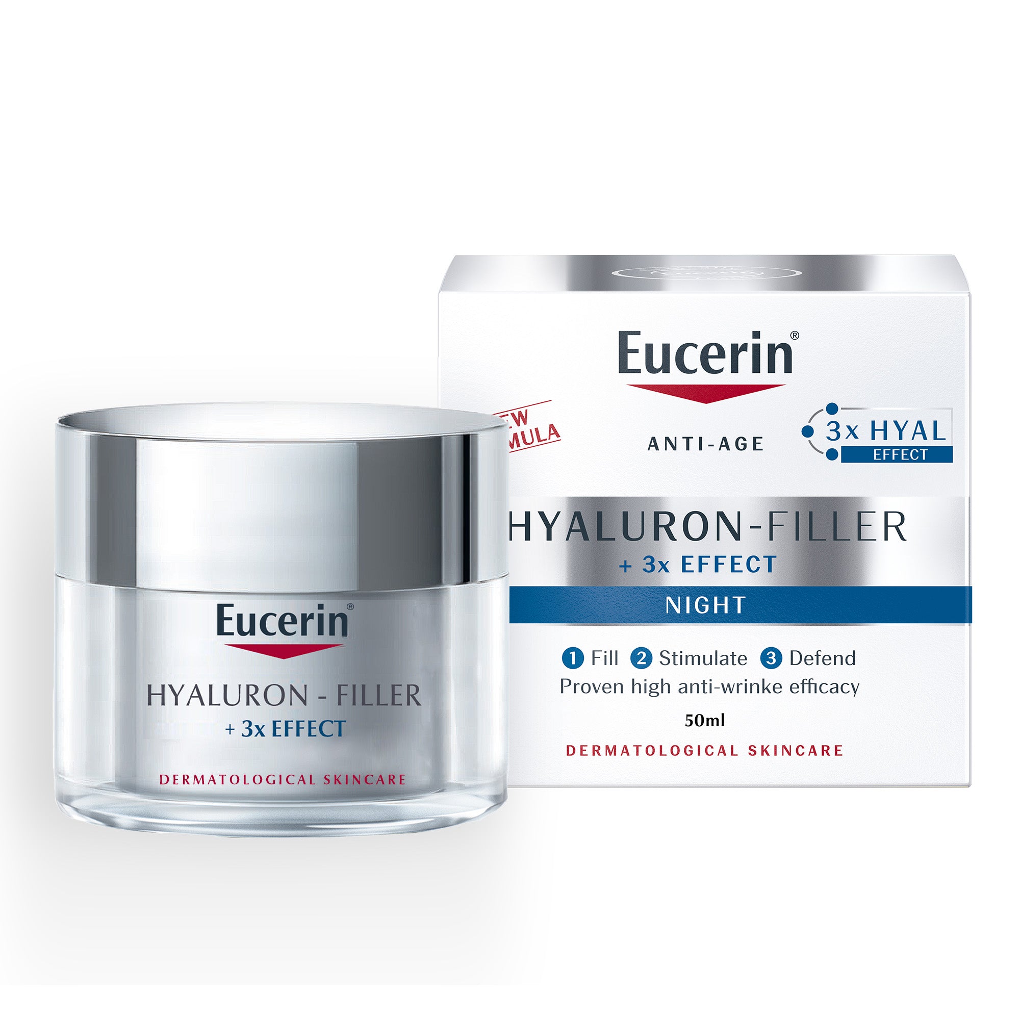 Eucerin Hyaluron Filler Anti-Aging Face Night Cream with Hyaluronic Acid, 50ml