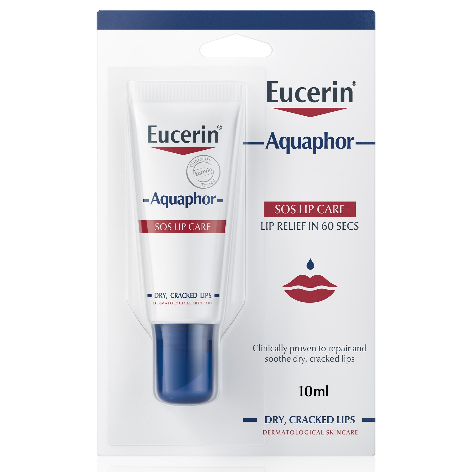 Eucerin Aquaphor SOS Lip Repair Lip Balm, 10ml