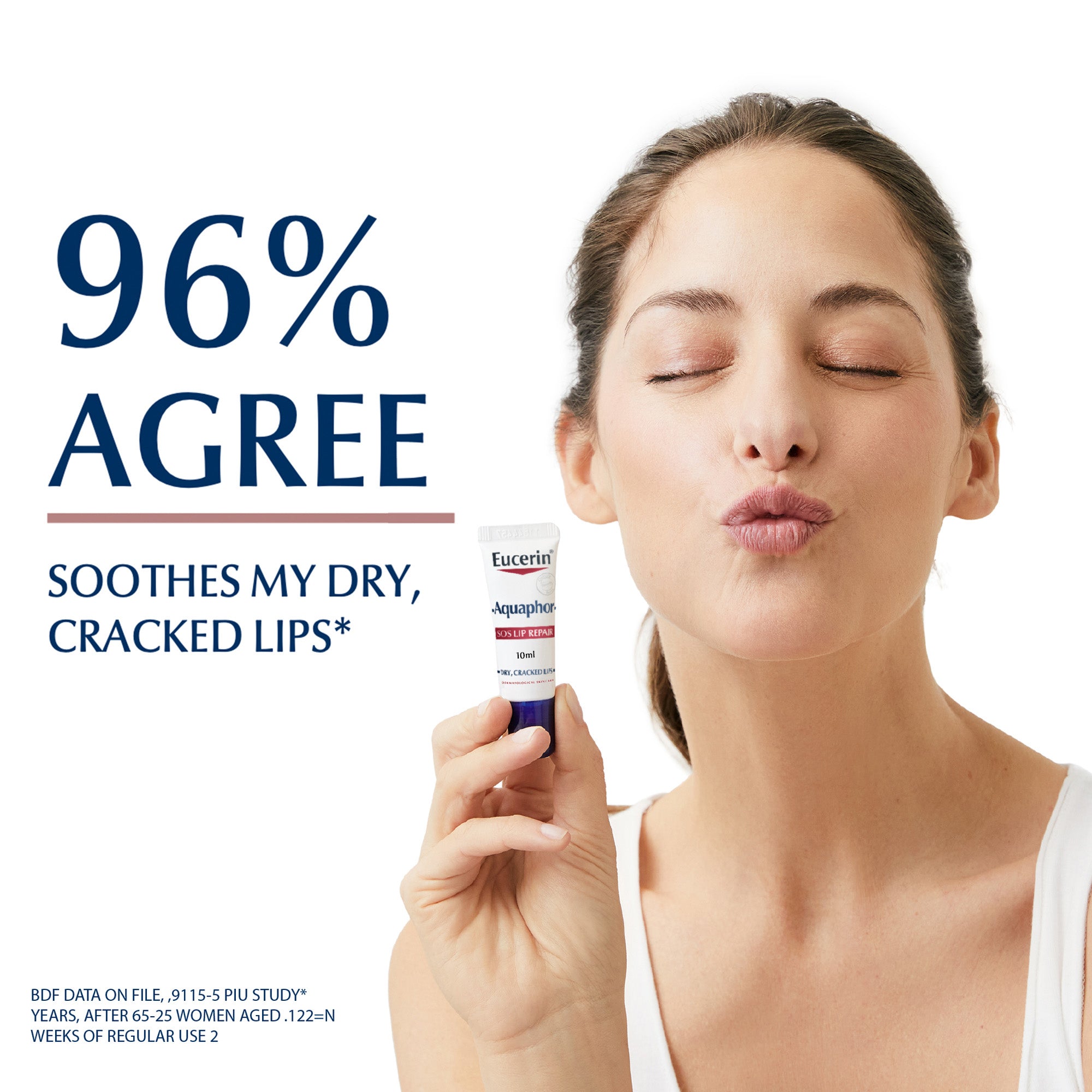 Eucerin Aquaphor SOS Lip Repair Lip Balm, 10ml