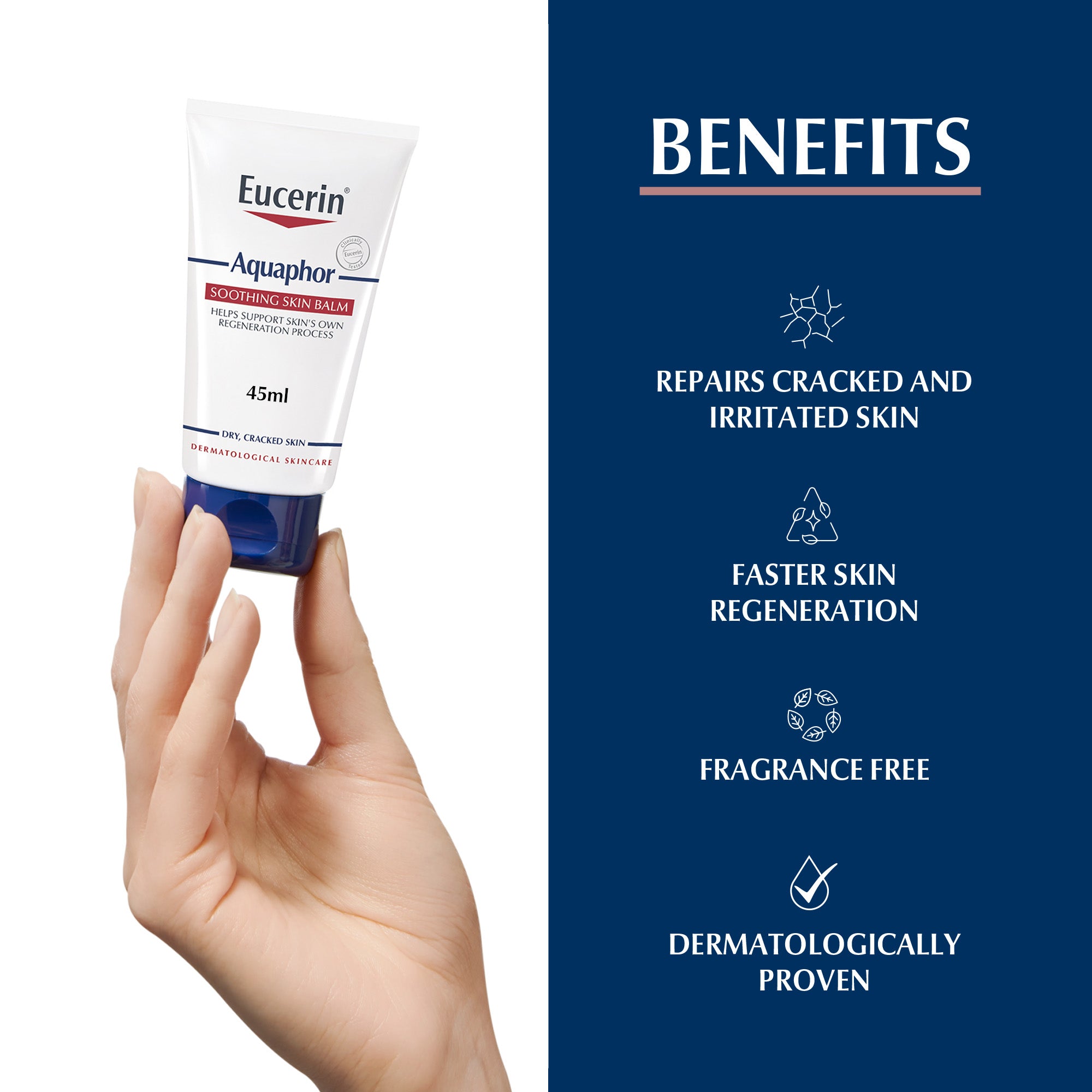 Eucerin Aquaphor Soothing Body Skin Balm with Glycerin and Panthenol, 45ml