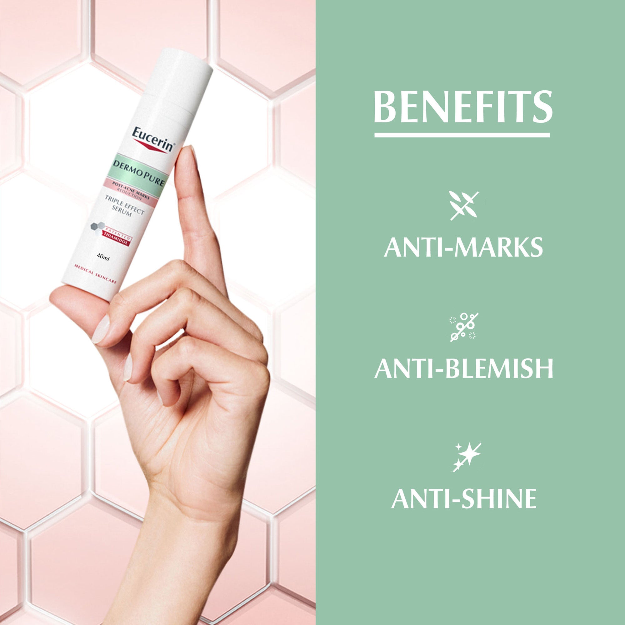Eucerin DermoPurifyer Oil Control Triple Effect Face Serum with Thiamidol and Salicylic Acid, 40ml