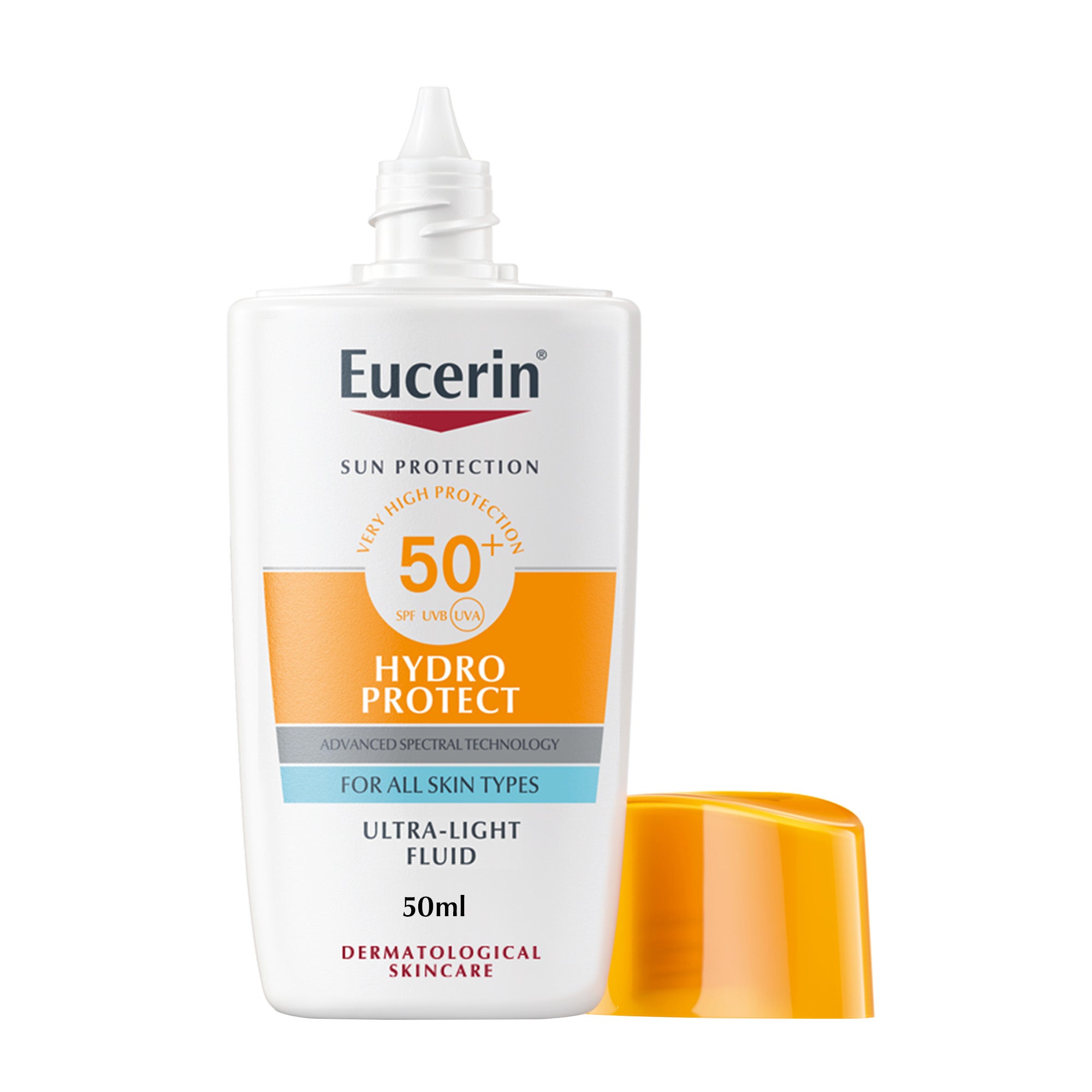 Eucerin Sunscreen Hydro Protect Face Ultra Light Fluid, High UVA/UVB Protection, SPF 50+, 50ml