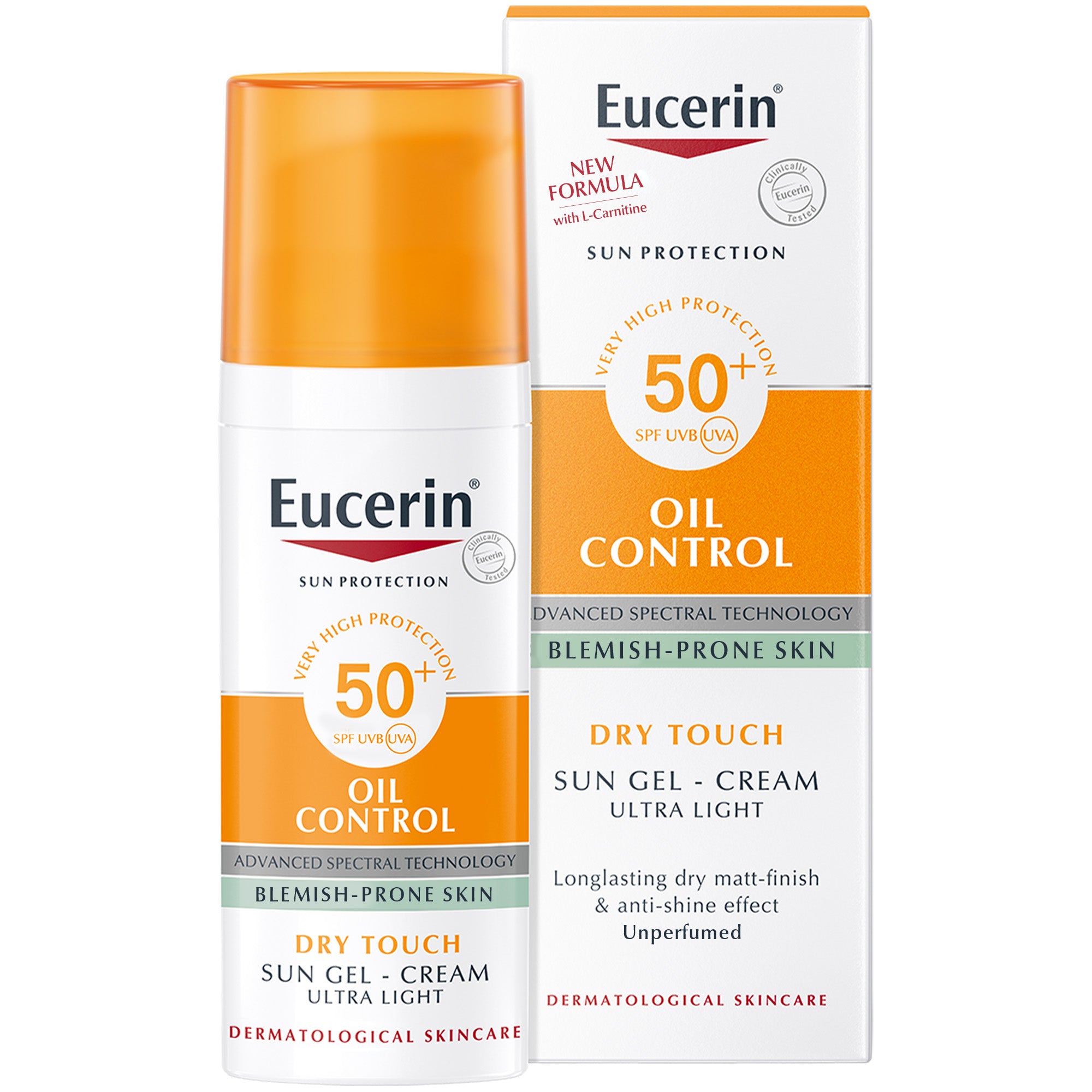 Eucerin Face Sunscreen Oil Control Gel-Cream Dry Touch, High UVA/UVB Protection, SPF 50+, 50ml