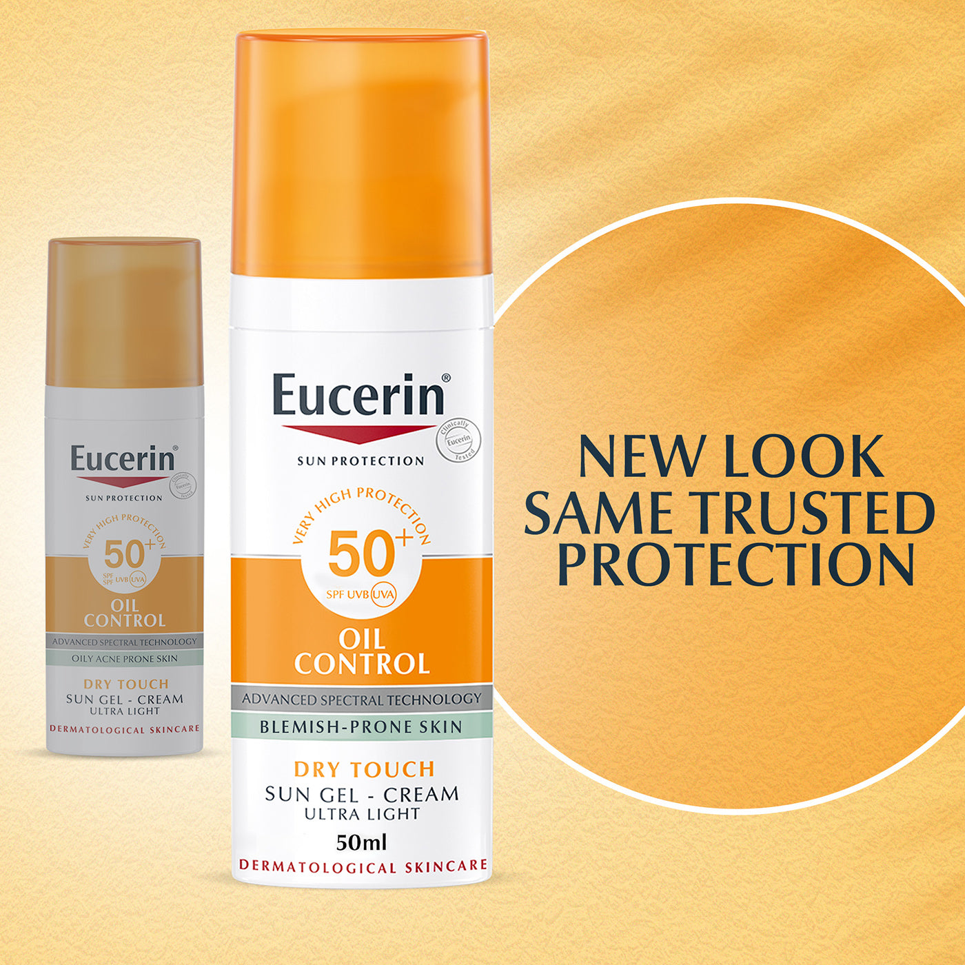 Eucerin Face Sunscreen Oil Control Gel-Cream Dry Touch, High UVA/UVB Protection, SPF 50+, 50ml