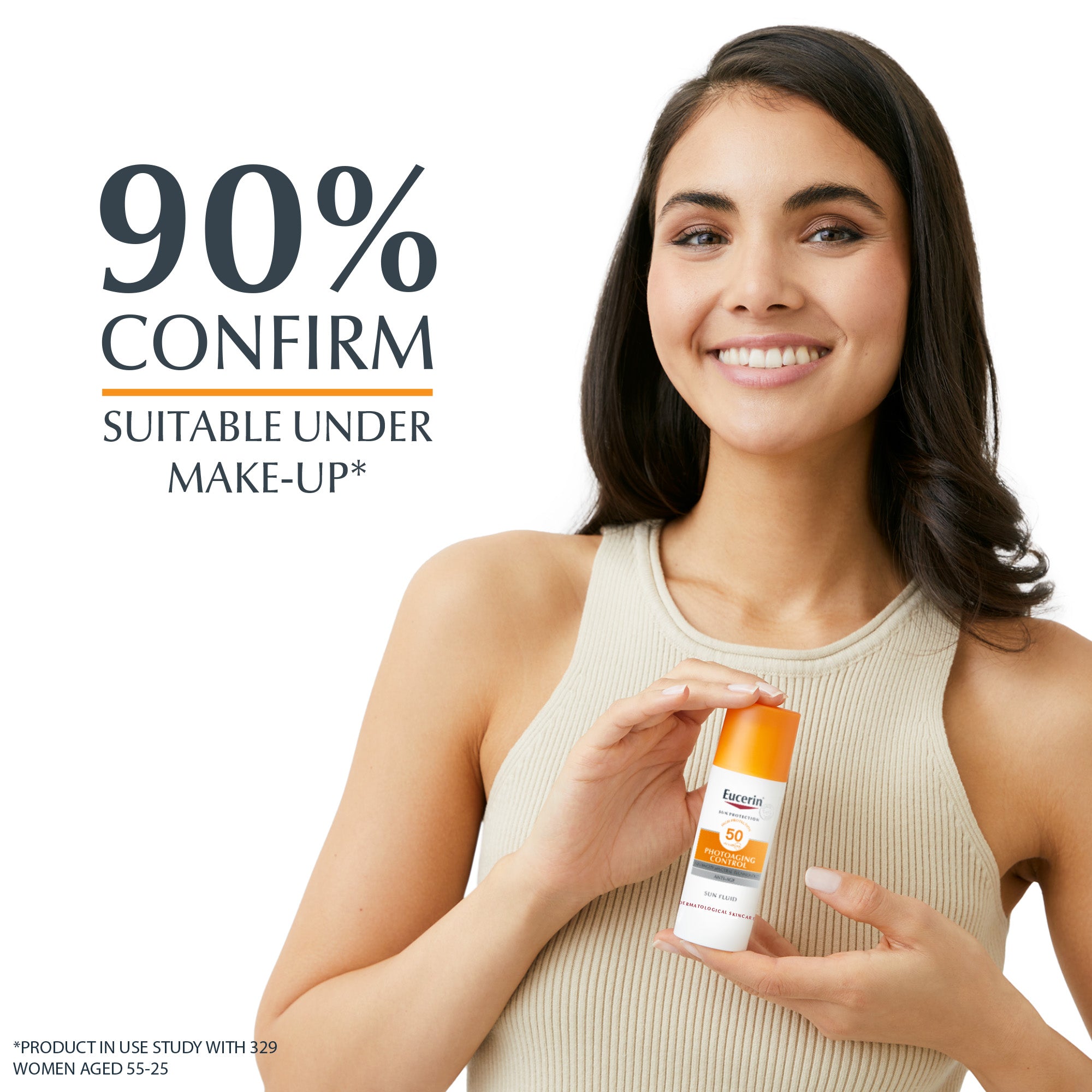 Eucerin Face Sunscreen Photoaging Control Anti-Age Sun Fluid, High UVA/UVB Protection, SPF 50, 50ml