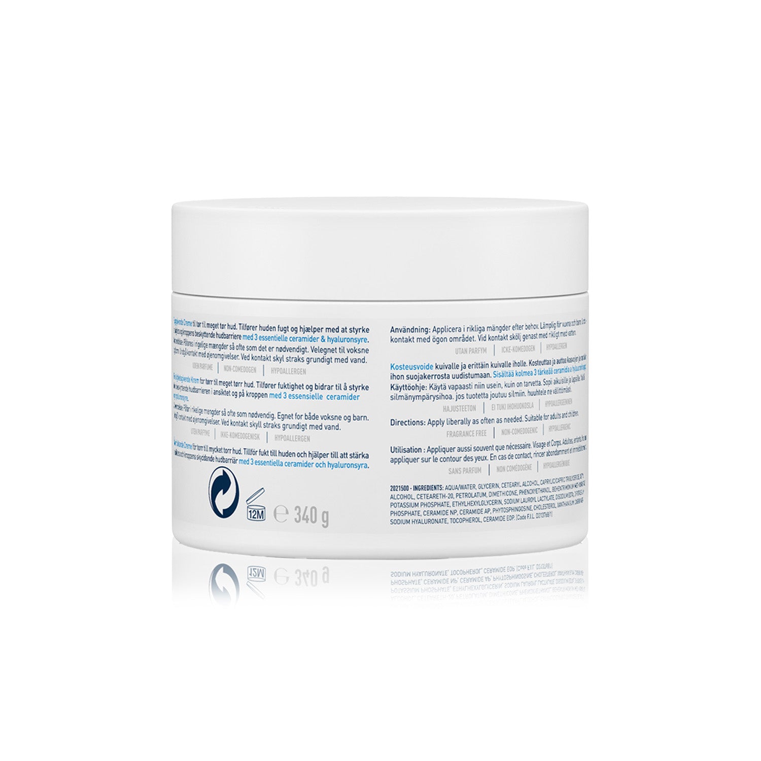 Cerave Moisturizing Cream for Dry Skin with Hyaluronic Acid 340G