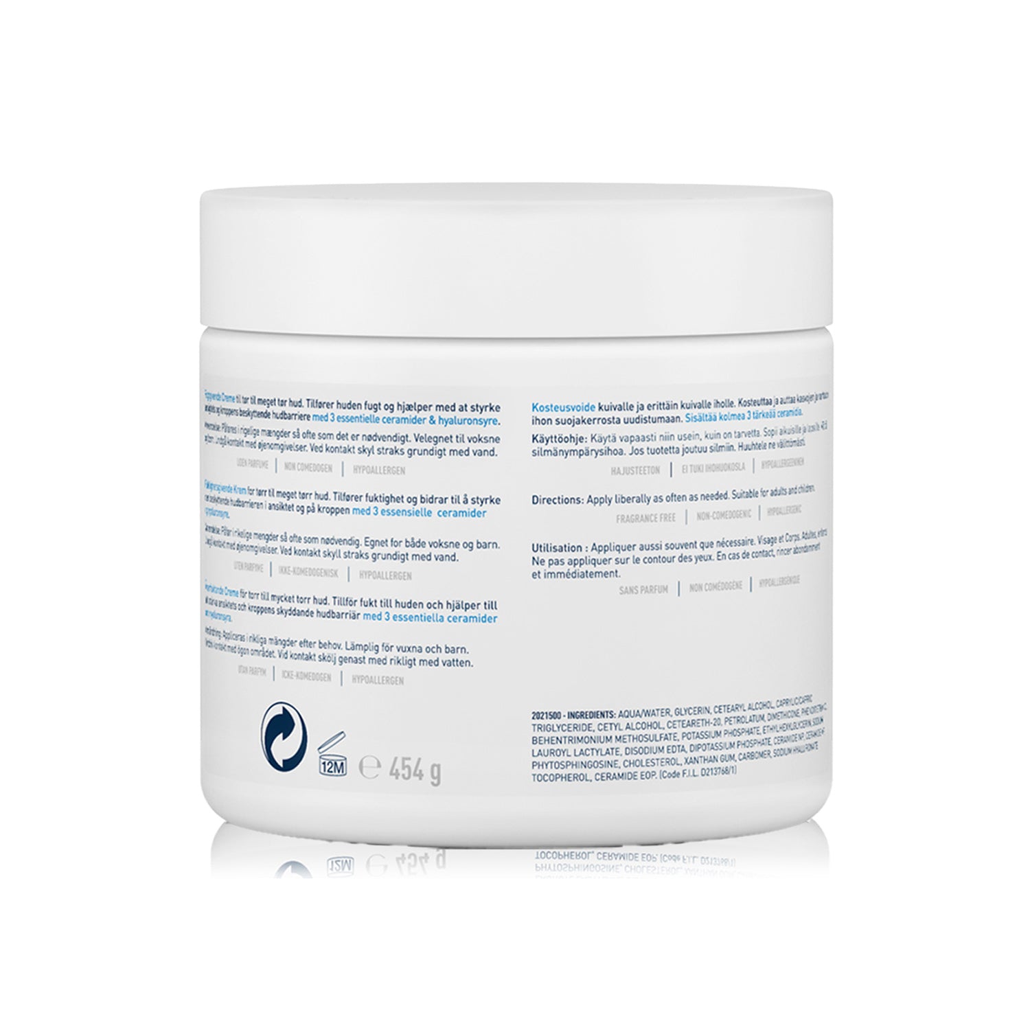 Cerave Moisturizing Cream for Dry Skin with Hyaluronic Acid 454G