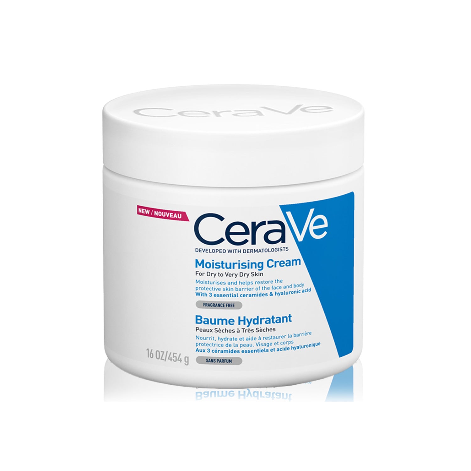 Cerave Moisturizing Cream for Dry Skin with Hyaluronic Acid 454G