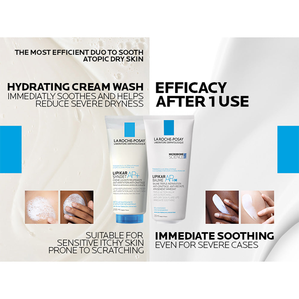 La Roche Posay Lipikar Baume AP+M Moisturising Body Balm For Dry & Eczema-Prone Skin, 200ml