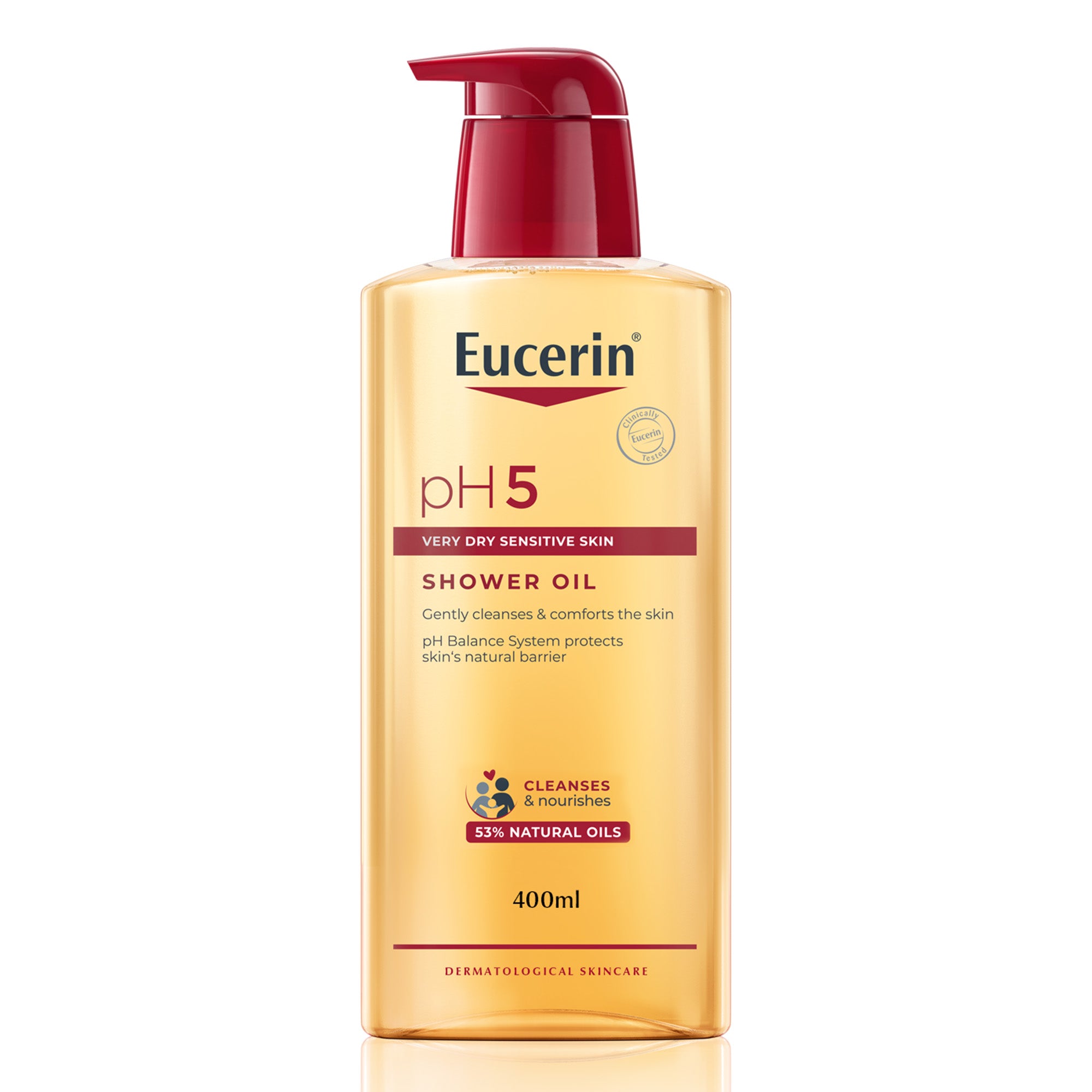 Eucerin pH5 Shower Oil Daily Body Cleanser with Natural Caring Oil, 400ml