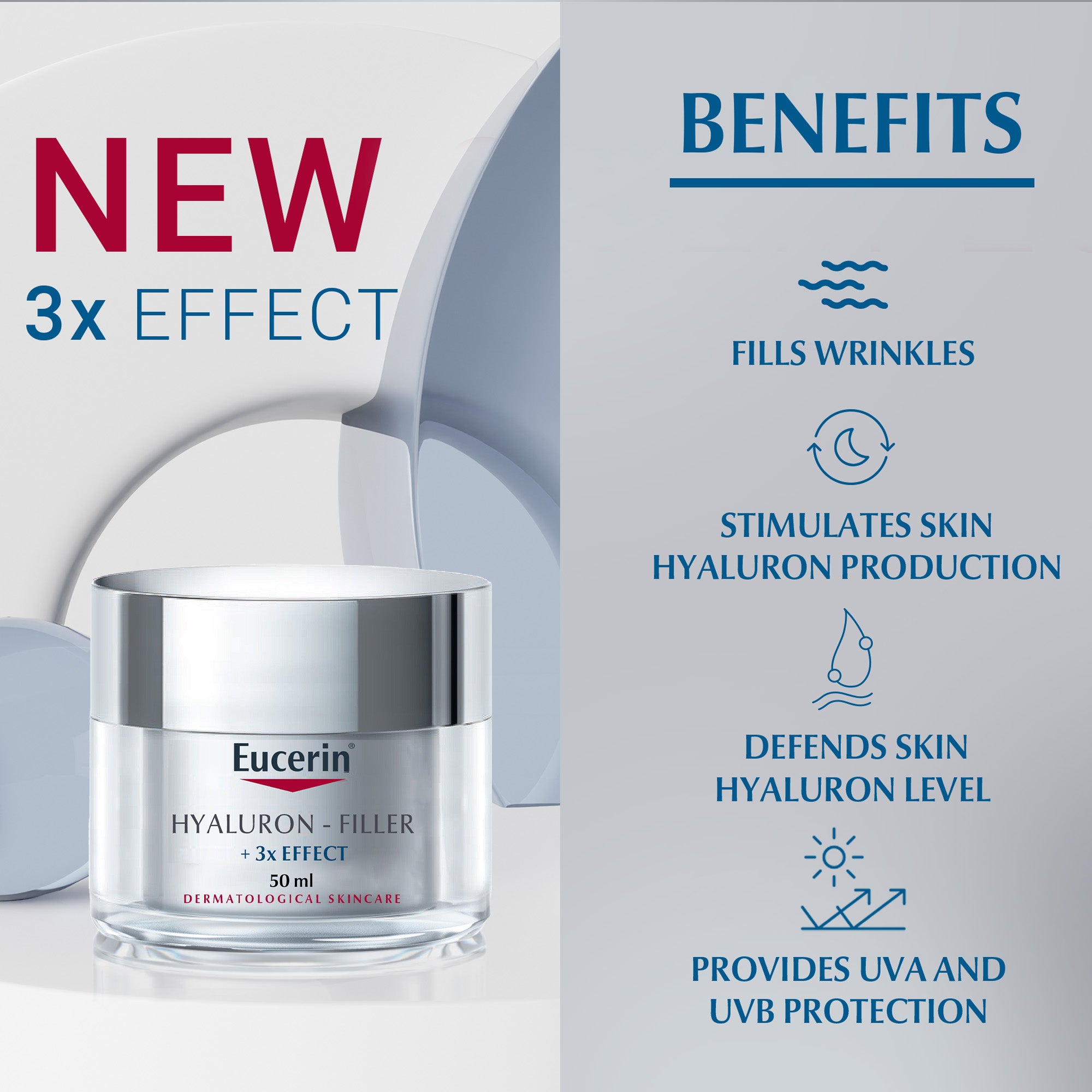 Eucerin Hyaluron Filler Anti-Aging Face Day Cream with Hyaluronic Acid, 50ml