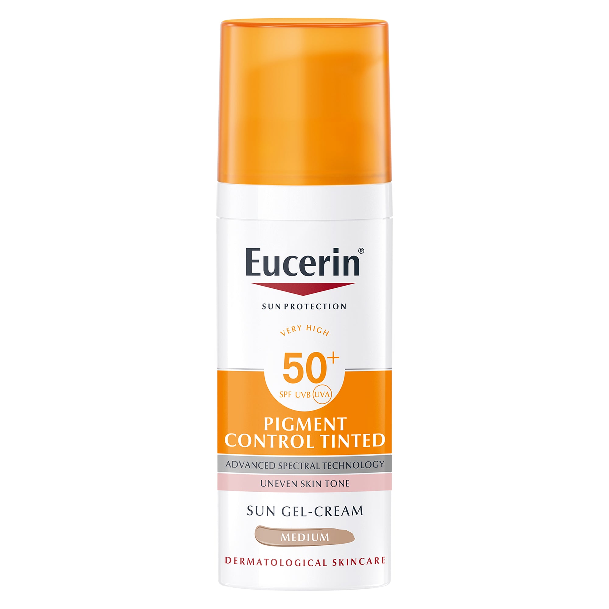 Eucerin Face Sunscreen Pigment Control Tinted Hyperpigmentation Sun Gel-Cream, High UVA/UVB Protection, SPF 50+, 50ml