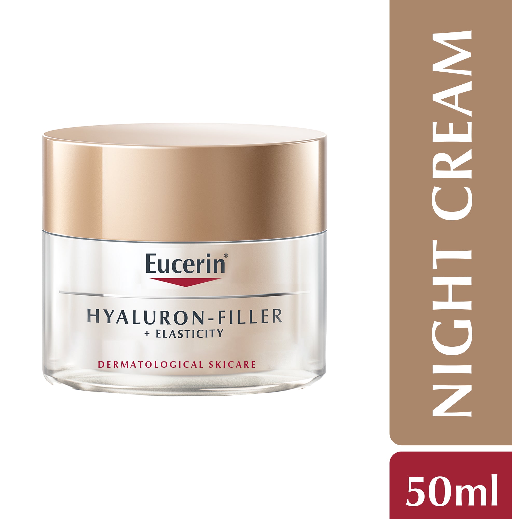 Eucerin Hyaluron Filler + Elasticity Anti-Aging Face Night Cream with Hyaluronic Acid & Collagen for Radiant Skin, 50ml