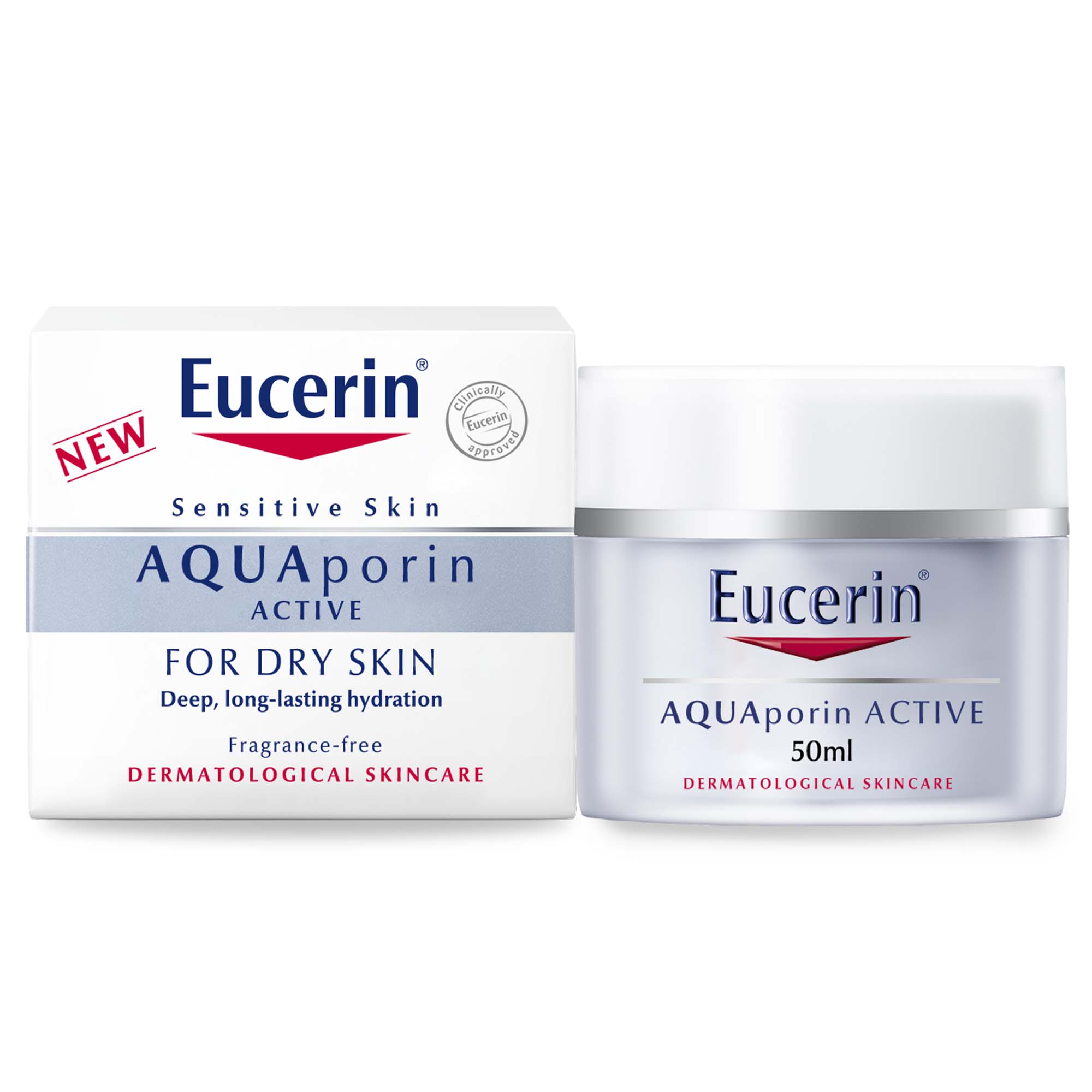 Eucerin Aquaporin Active Rich Face Day Cream with Gluco-Glycerol and Hyaluronic Acid, 50ml