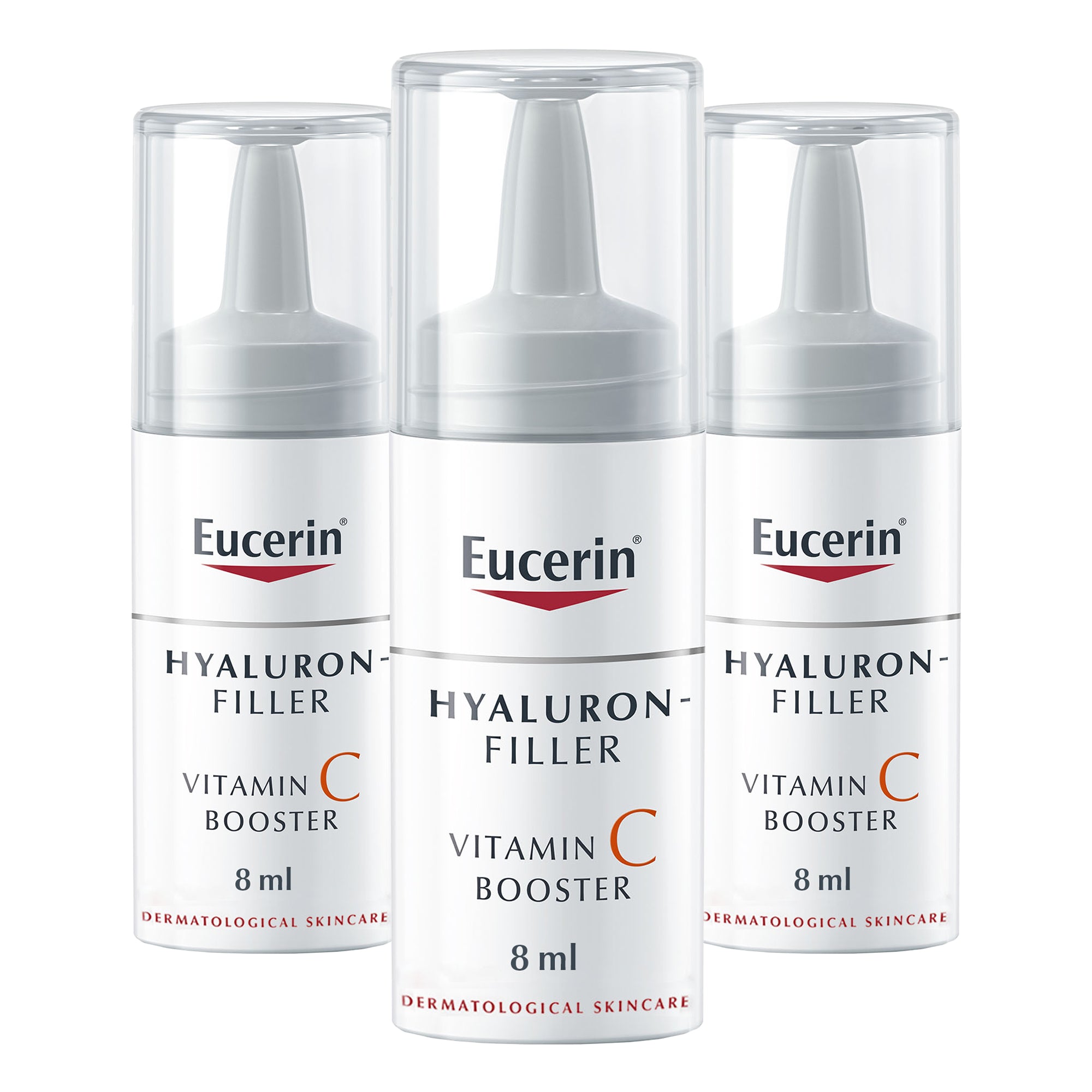 Eucerin Hyaluron Filler Anti-Aging Face Serum Vitamin C Booster with Hyaluronic Acid, 3 x 8ml