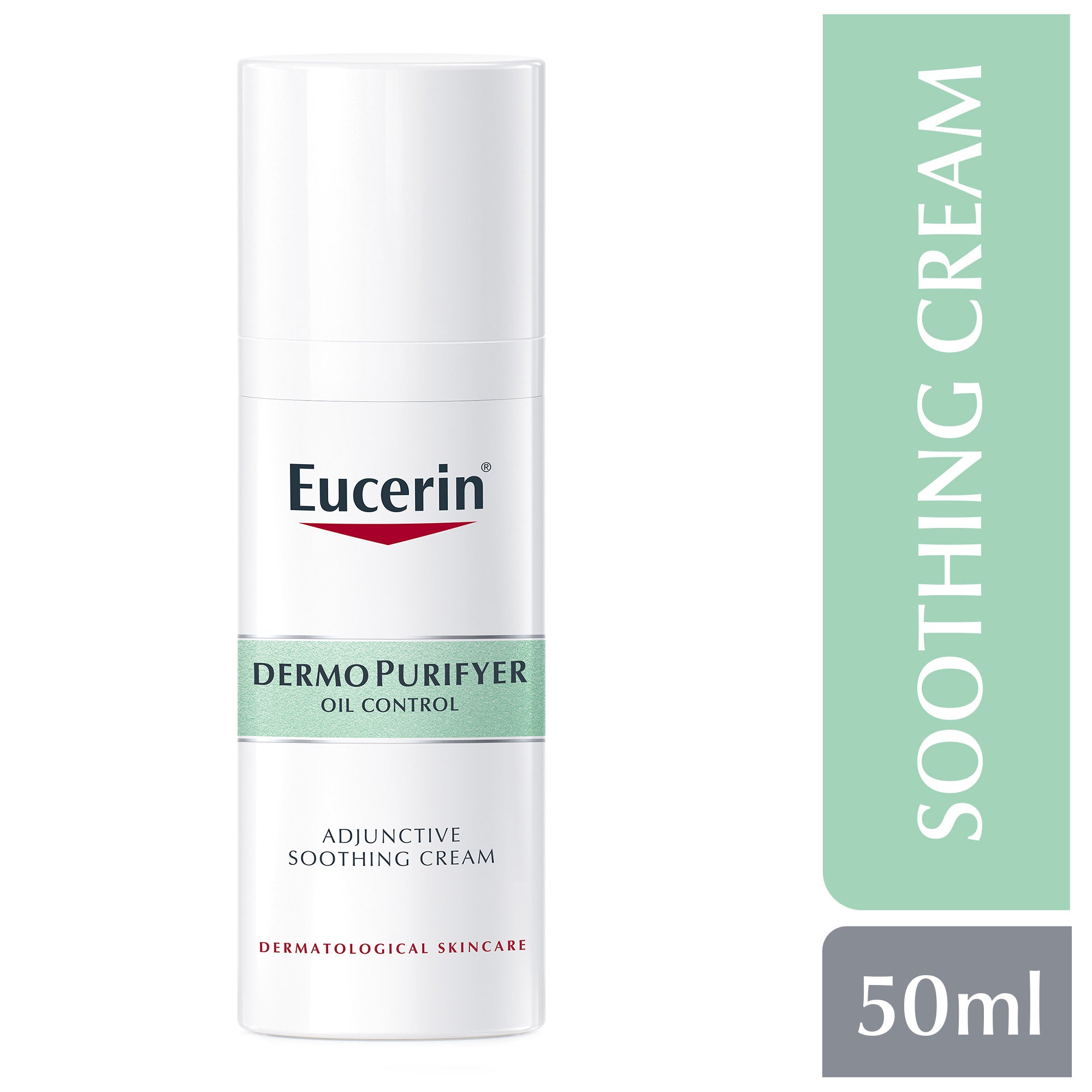Eucerin DermoPurifyer Oil Control Adjunctive Soothing Face Day Cream for Oily and Acne-Prone Skin, UVA & UVB Protection, SPF 30, 50ml