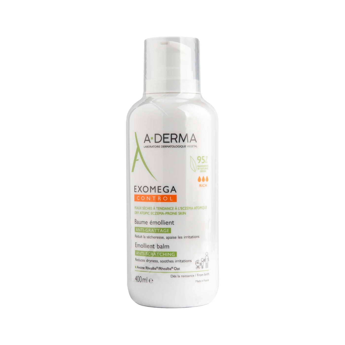 A-derma Exomega control emollient balm 400ML