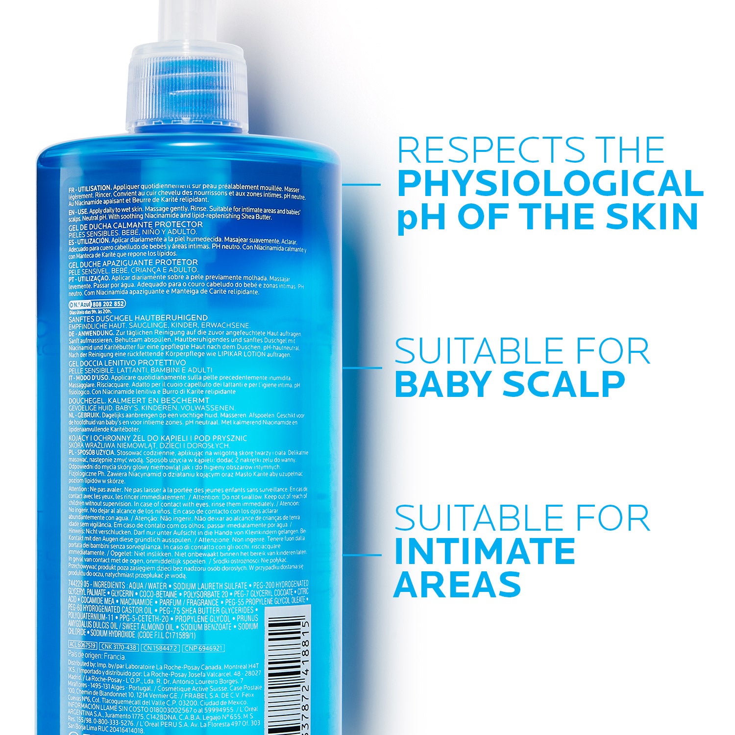 La Roche-Posay Lipikar Gel Lavant Shower Gel For Dry Skin 750ml