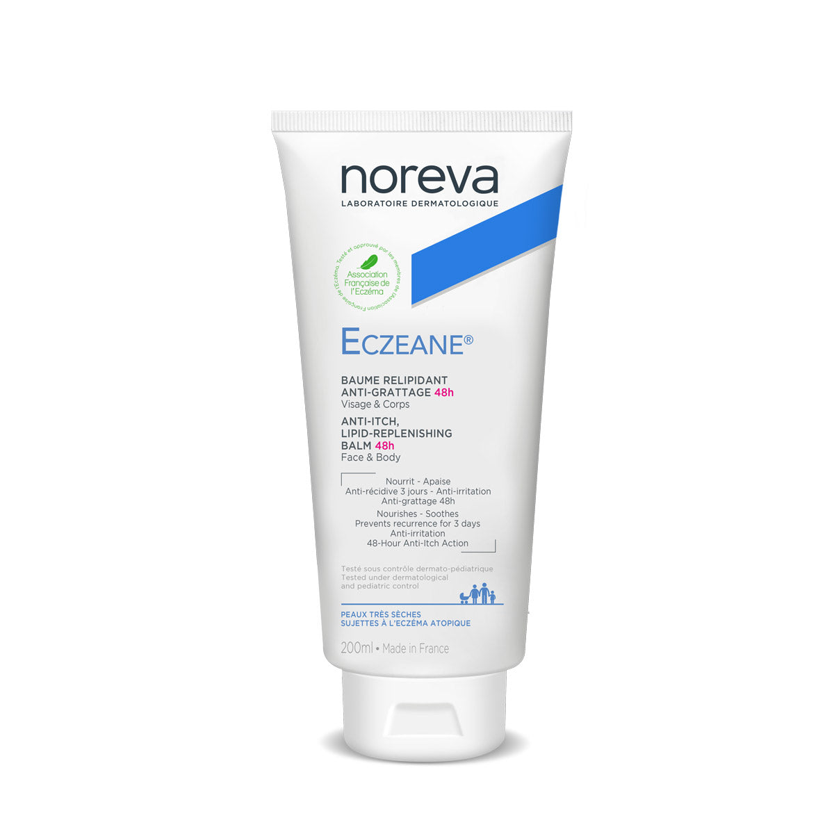 Noreva Eczeane Baume Relipidant Anti-Grattage 48H- Visage & Corps 200ml