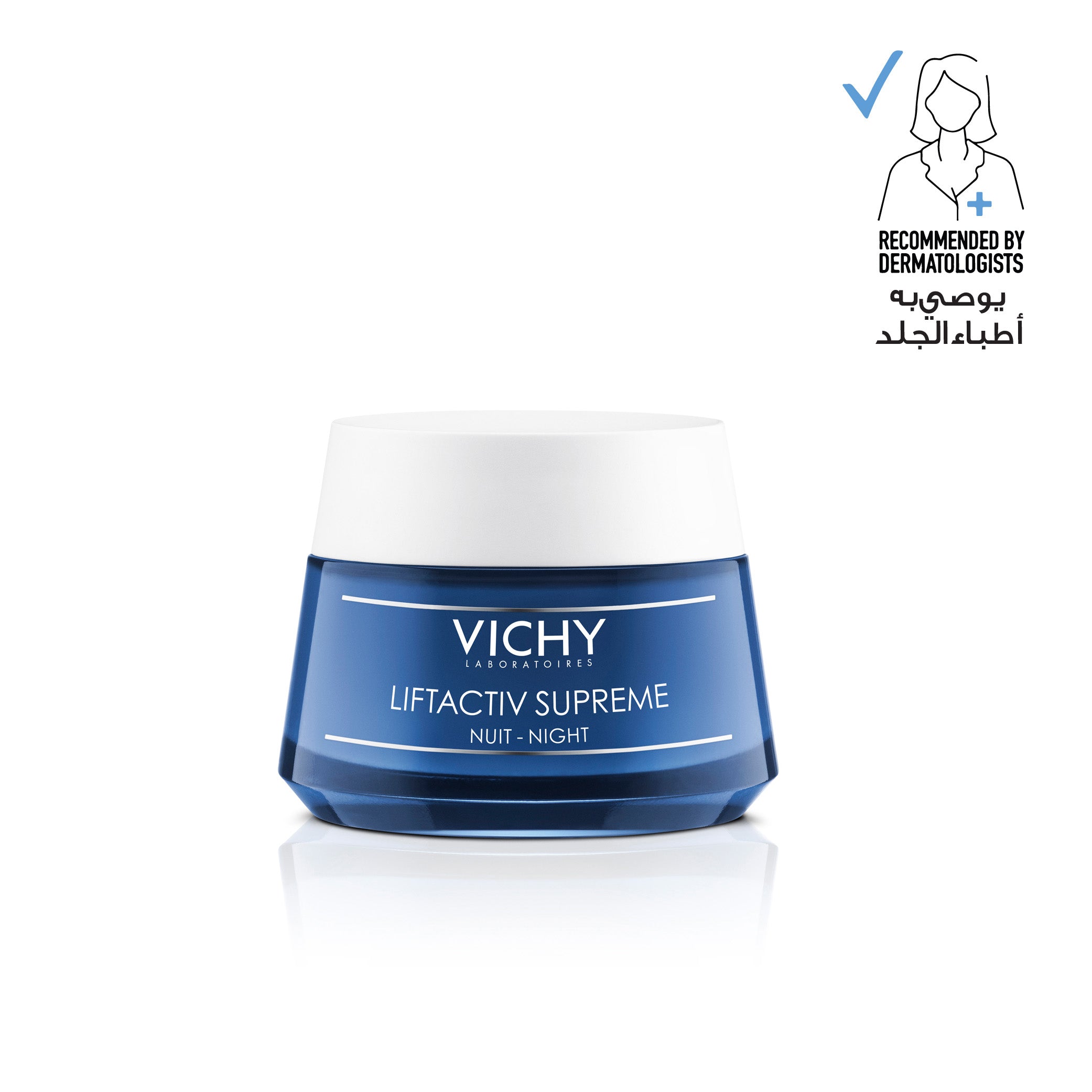 Vichy Liftactiv Supreme Anti Aging Face Moisturizer Night Cream with Vitamin C 50ml